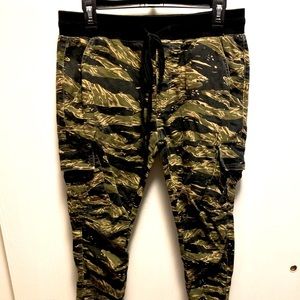 MNML cargo zip pants sz M